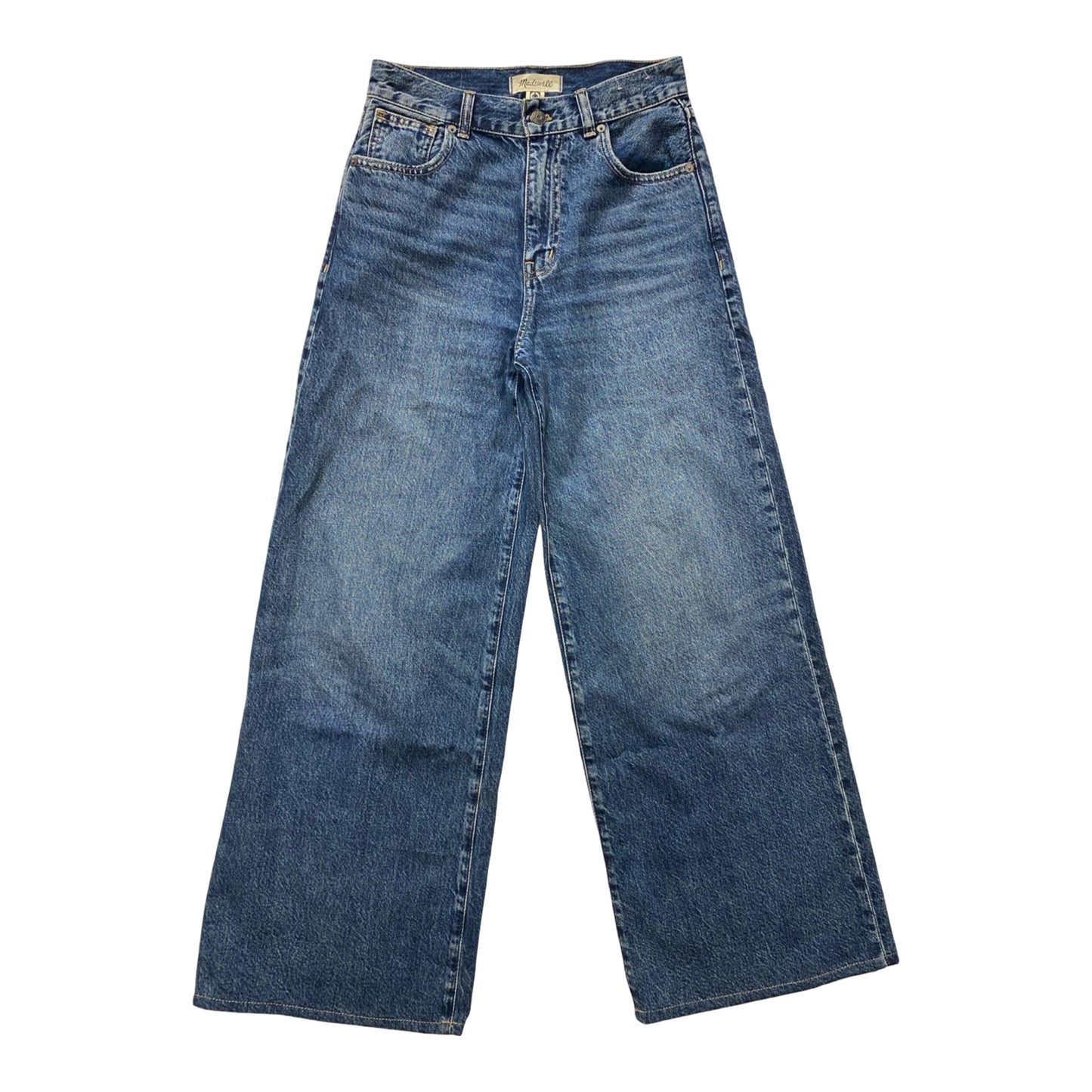 Jeans Wide Leg By Madewell In Blue Denim, Size:0