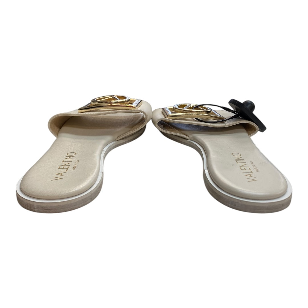 Sandals Designer By Valentino-Mario In Cream, Size:7