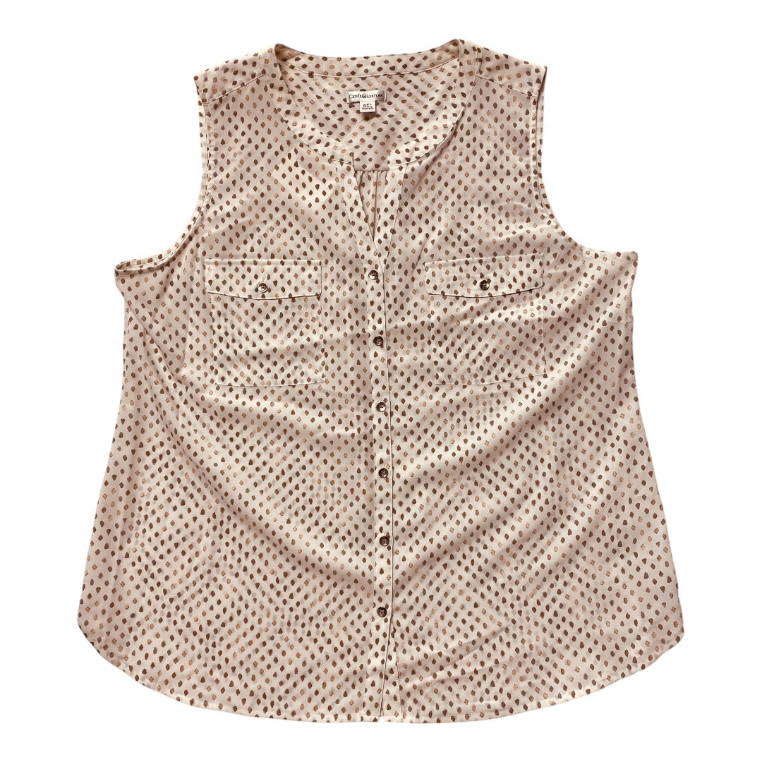 Top Sleeveless By Croft And Barrow In Multi, Size:Xxl