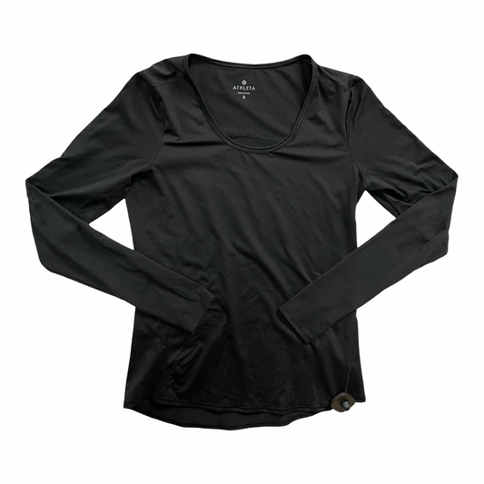 Athletic Top Ls Collar By Athleta In Black, Size:S