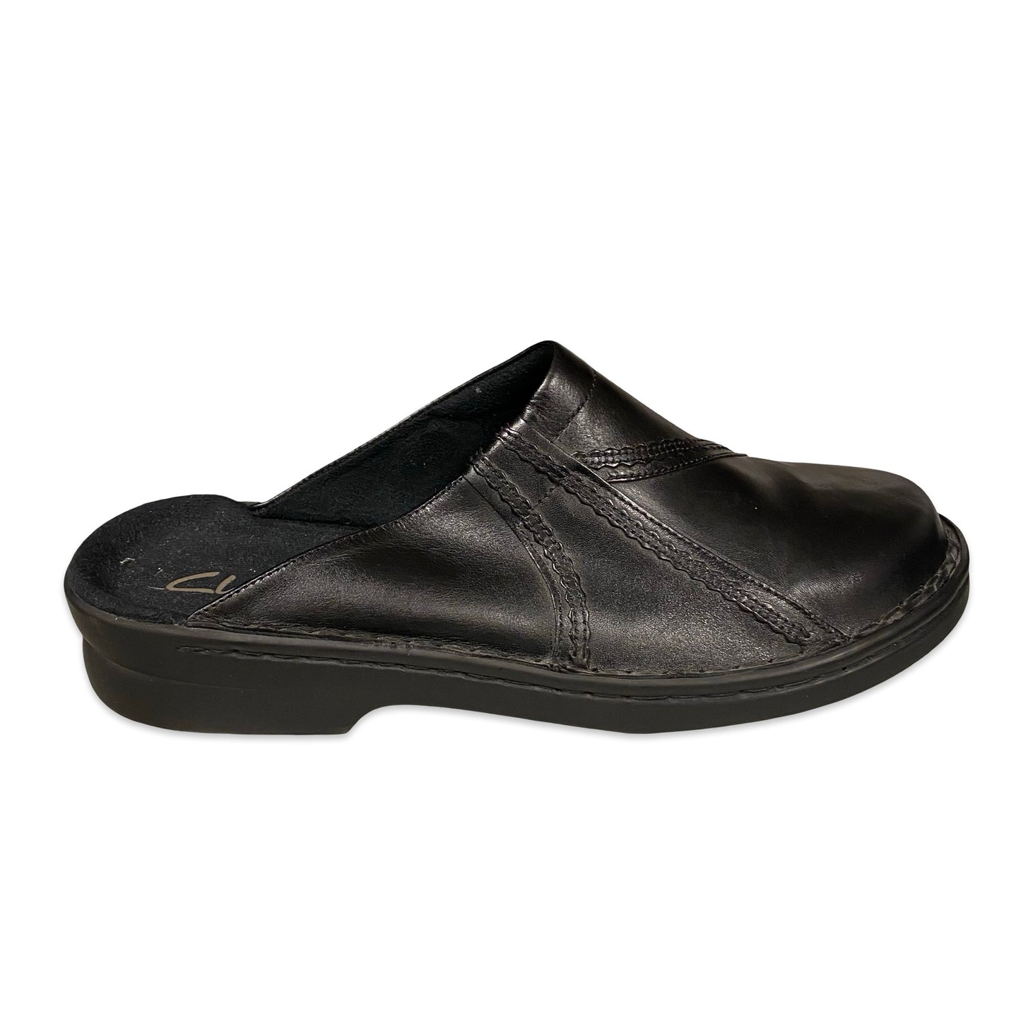 Shoes Flats By Clarks In Black, Size:12