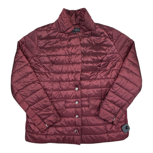 Jacket Puffer & Quilted By Susan Graver In Purple, Size:L