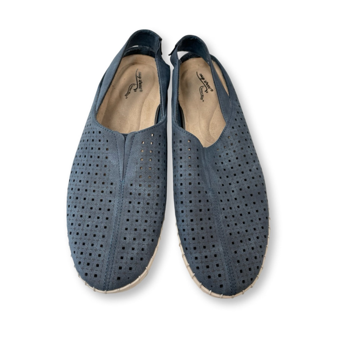Shoes Flats By Easy Street In Blue, Size:8
