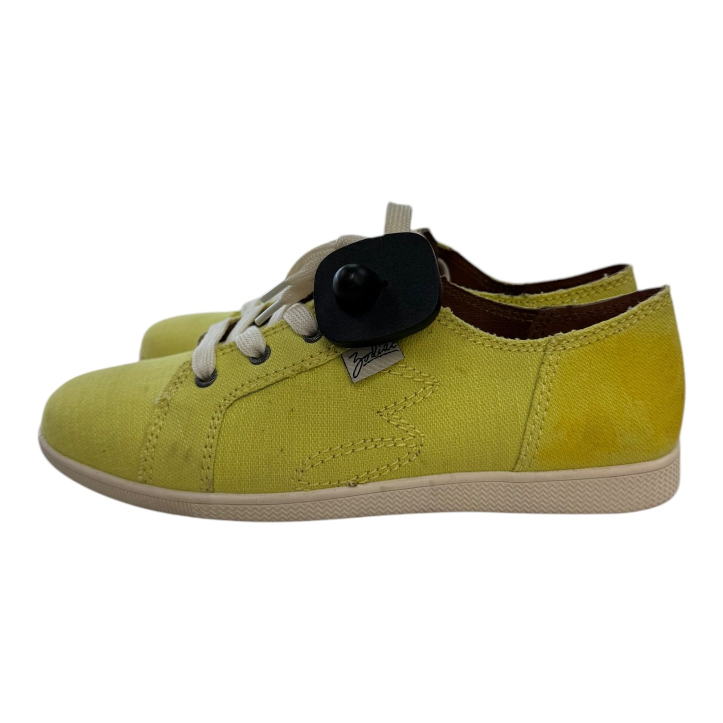 Shoes Sneakers By ZODIAC In White & Yellow, Size:8