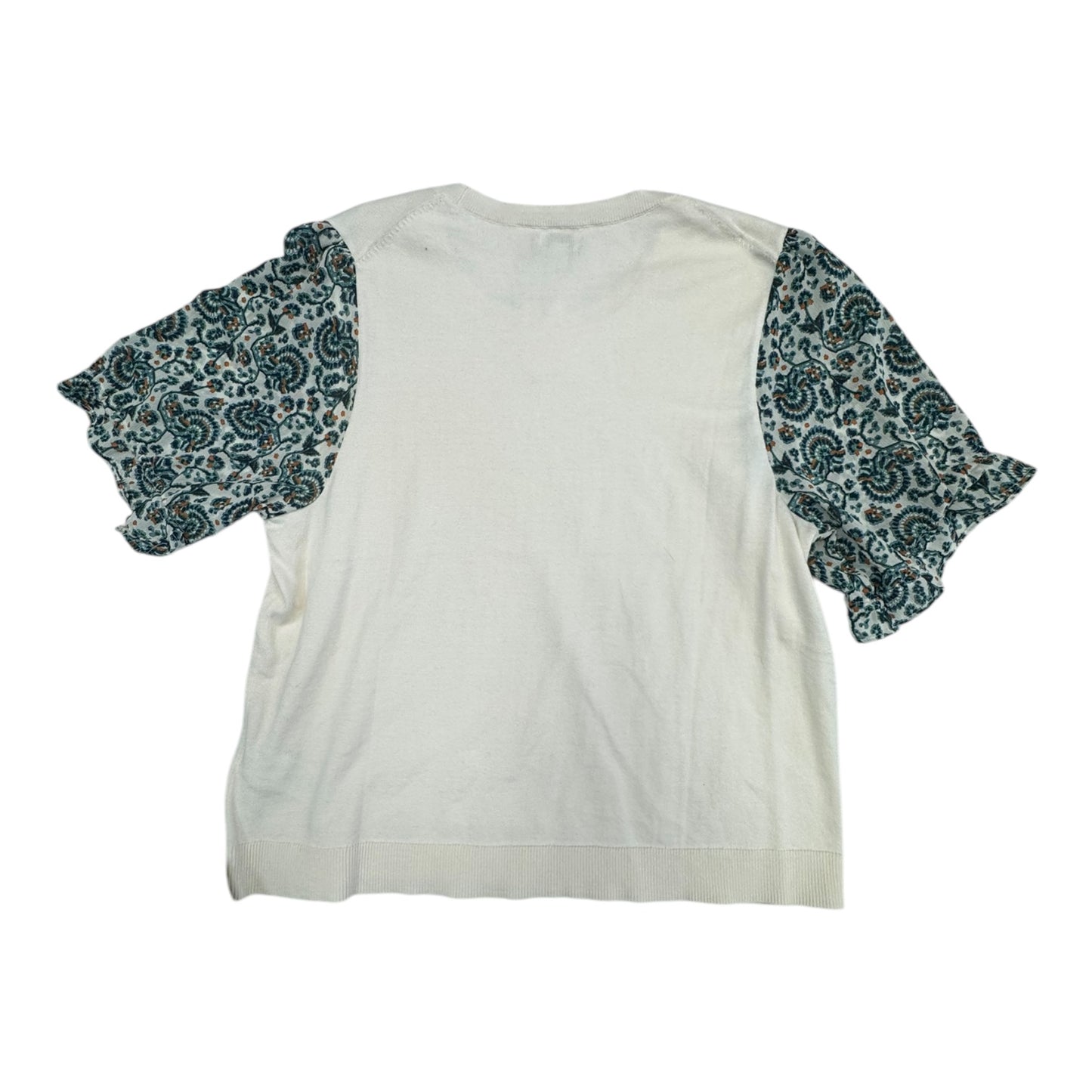 Top Ss By J. Crew In Blue & Cream, Size:Xxl