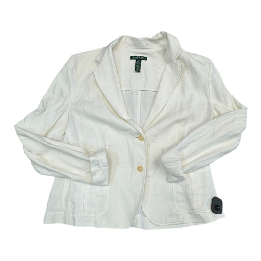 Blazer By Lauren By Ralph Lauren In White, Size:16