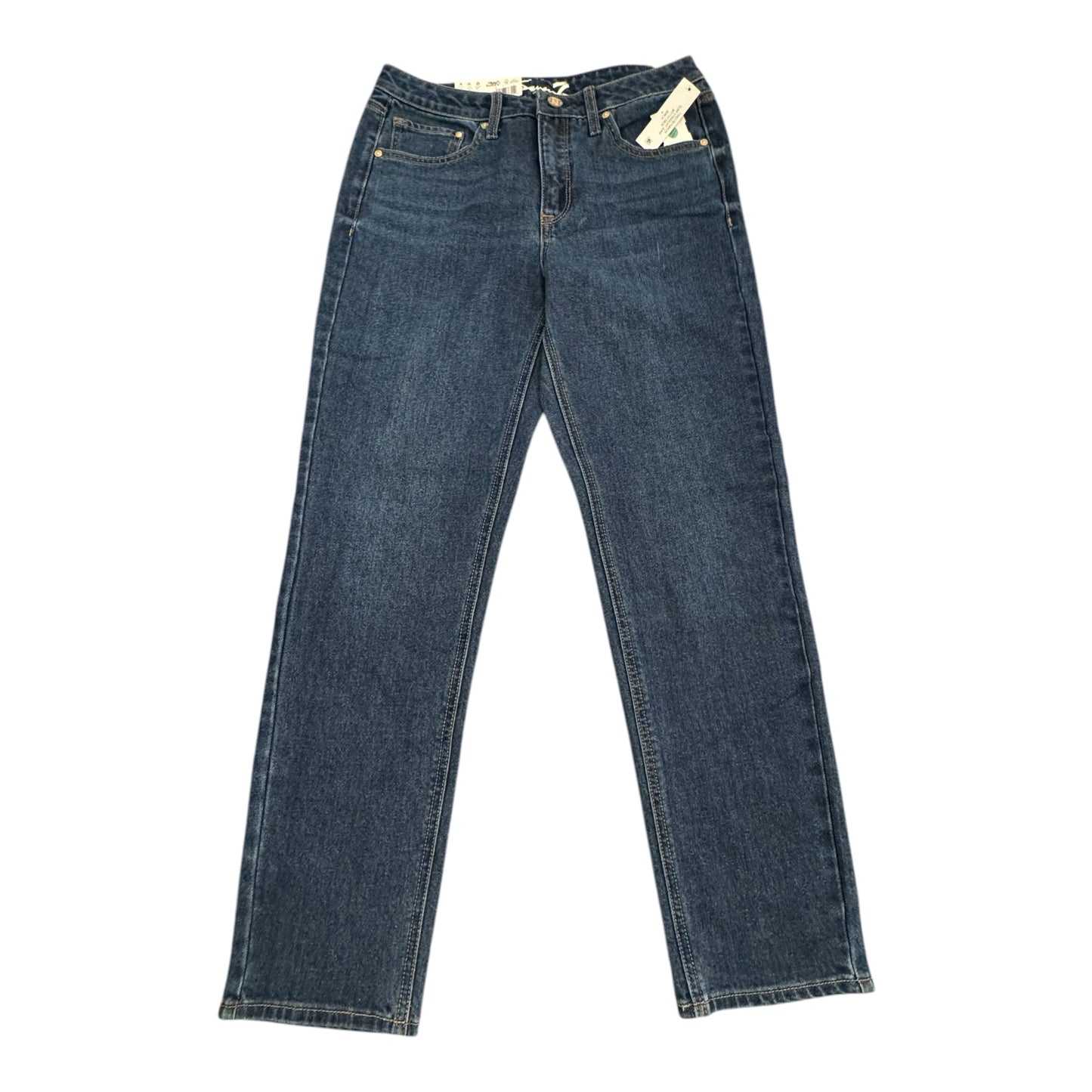 Jeans Straight By Seven 7 In Blue Denim, Size:4