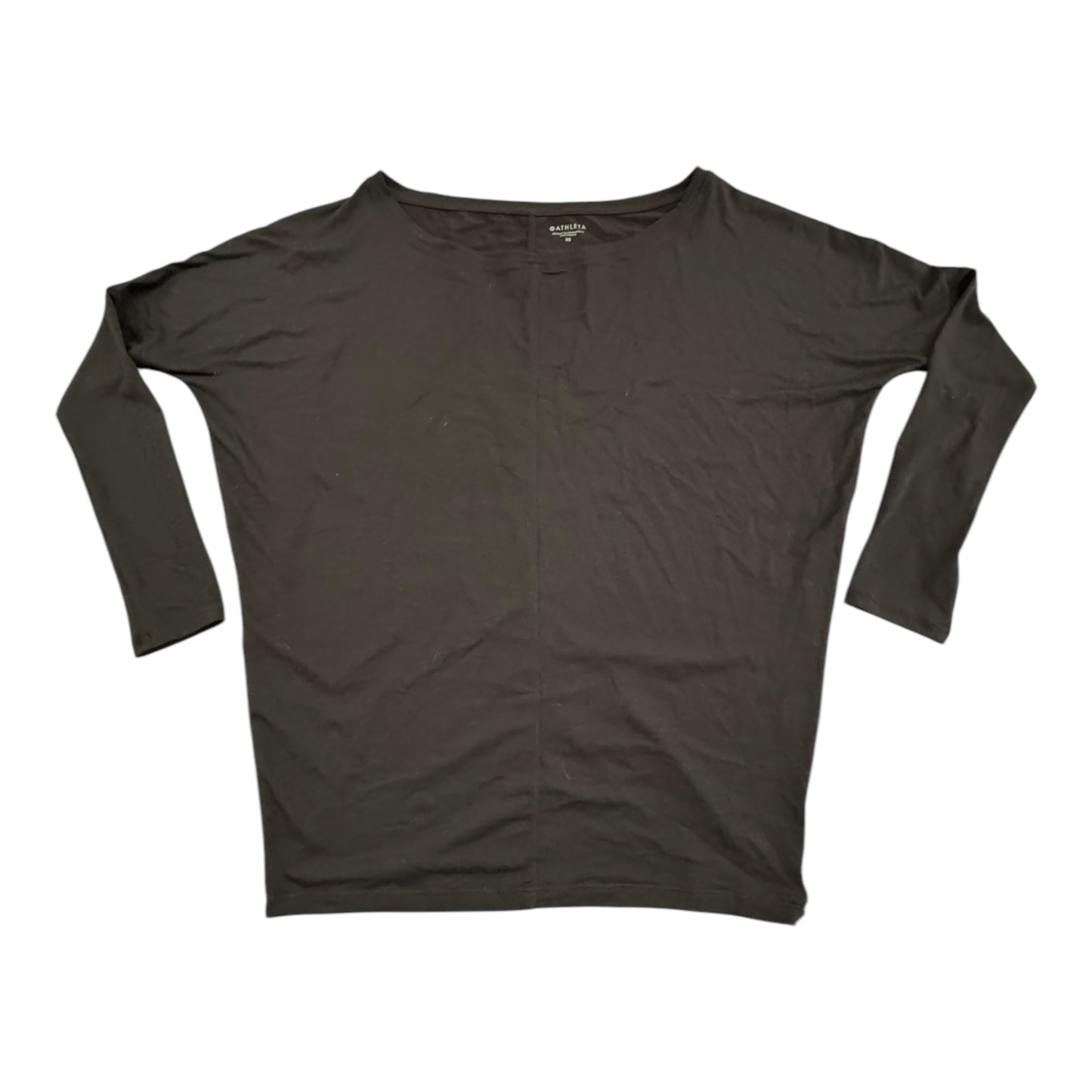 Athletic Top Ls Crewneck By Athleta In Black, Size:Xs