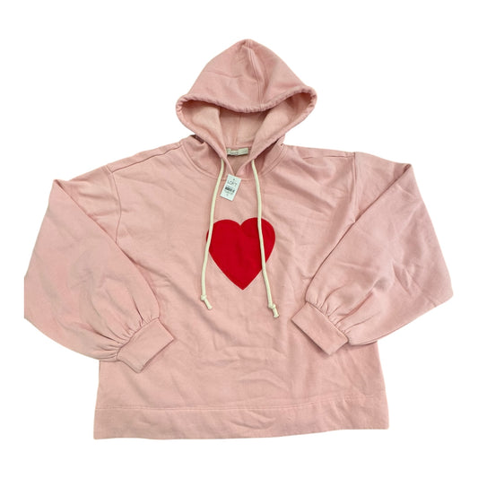 Sweatshirt Hoodie By Loft In Pink & Red, Size:M