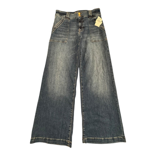 Jeans Straight By Kut In Blue Denim, Size:6