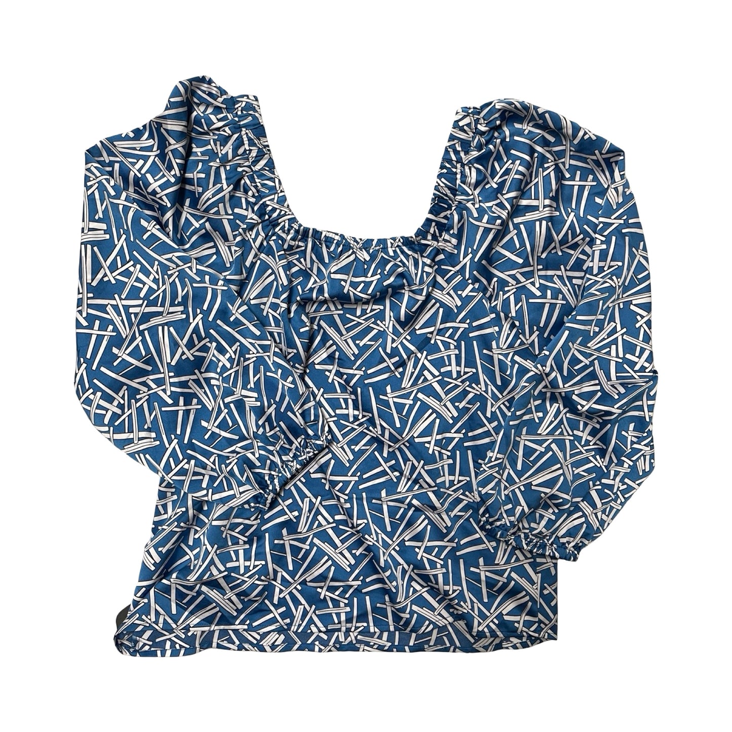 Top Ls By Halogen In Blue & White, Size:M