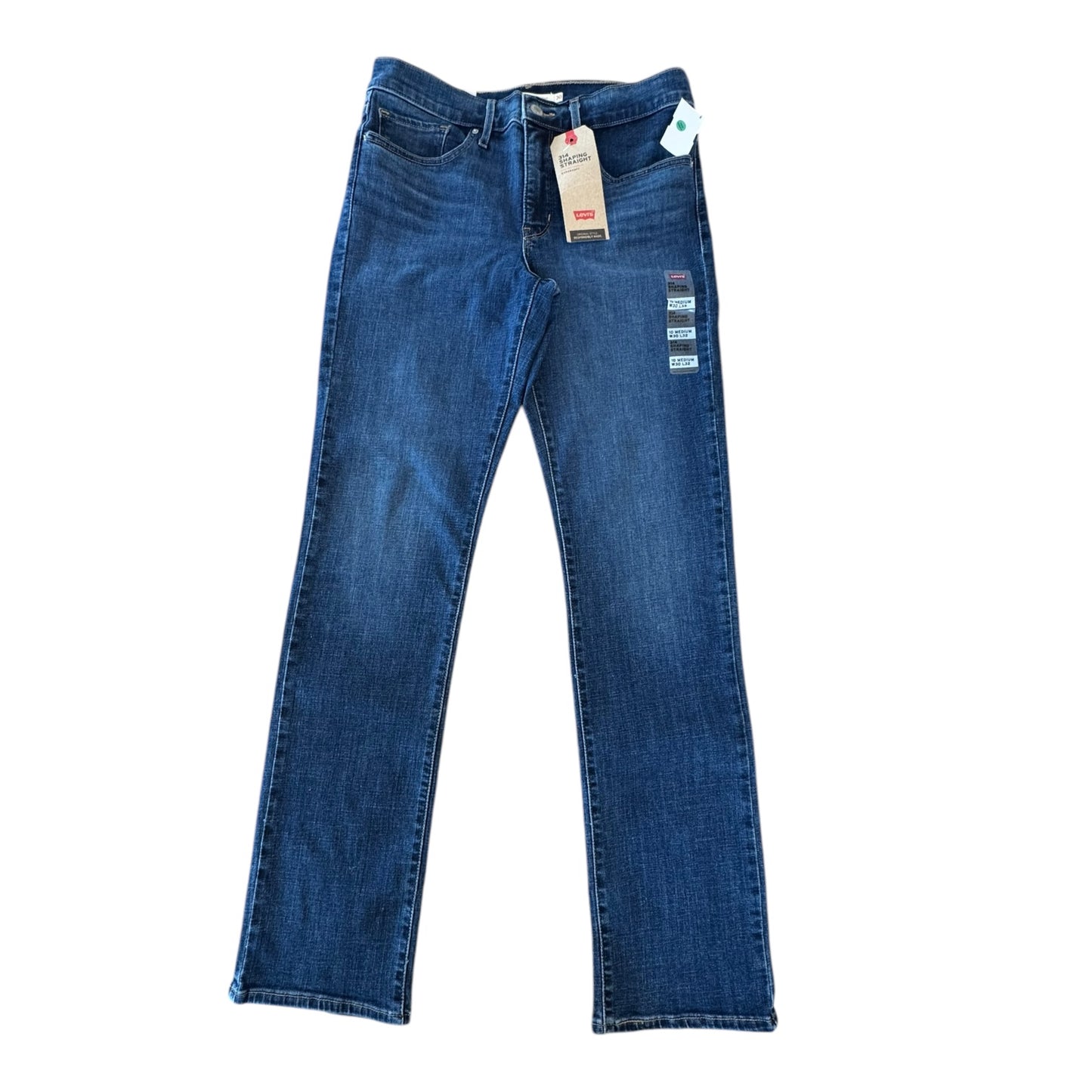 Jeans Straight By Levis In Blue Denim, Size:10