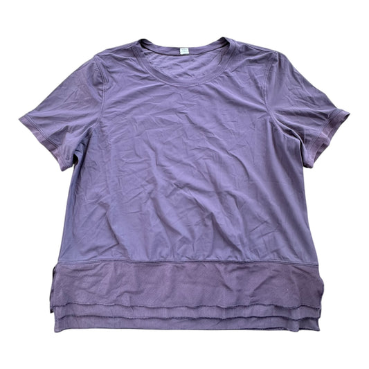 Athletic Top Ss By Lululemon In Purple, Size:4