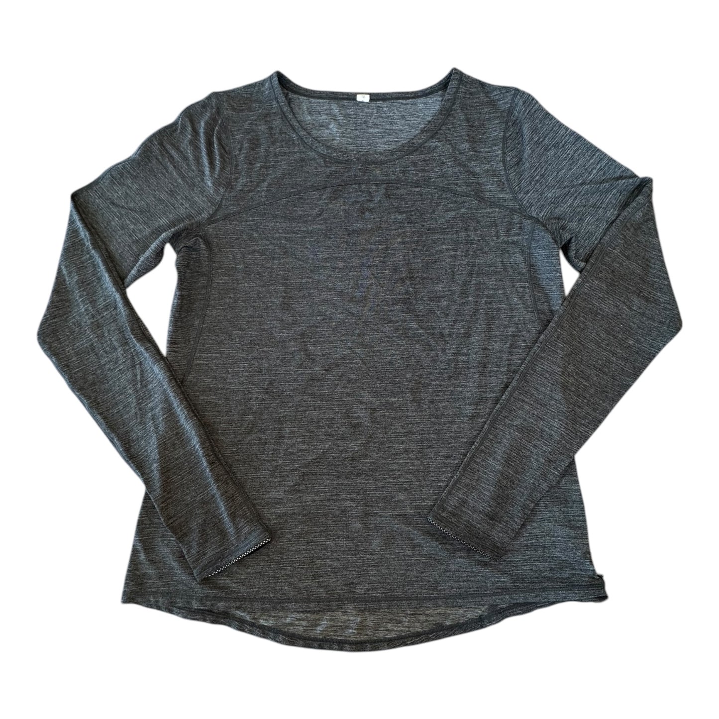 Athletic Top Ls Crewneck By Lululemon In Grey, Size:10