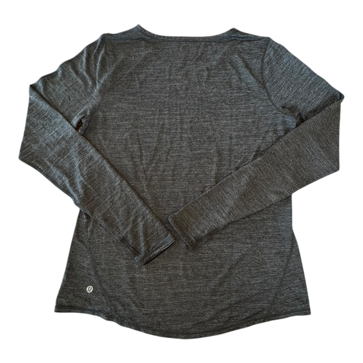 Athletic Top Ls Crewneck By Lululemon In Grey, Size:10