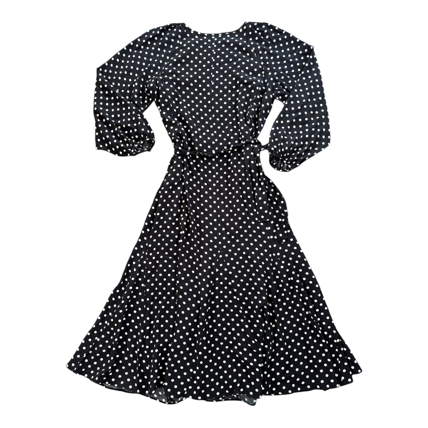 Dress Casual Midi By Loft In Polkadot Pattern, Size:6