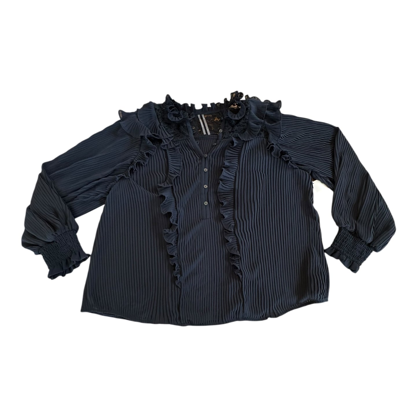 Top Ls By Anthropologie In Black, Size:1X