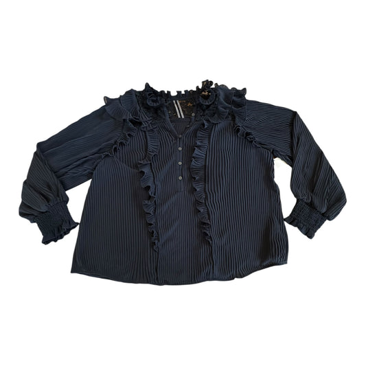 Top Ls By Anthropologie In Black, Size:1X