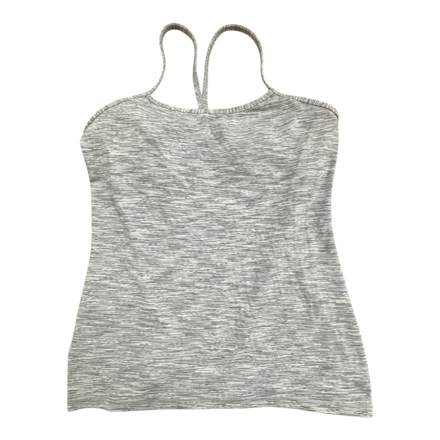 Athletic Tank Top By Lululemon In Grey & White, Size:12