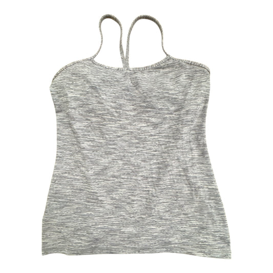 Athletic Tank Top By Lululemon In Grey & White, Size:12