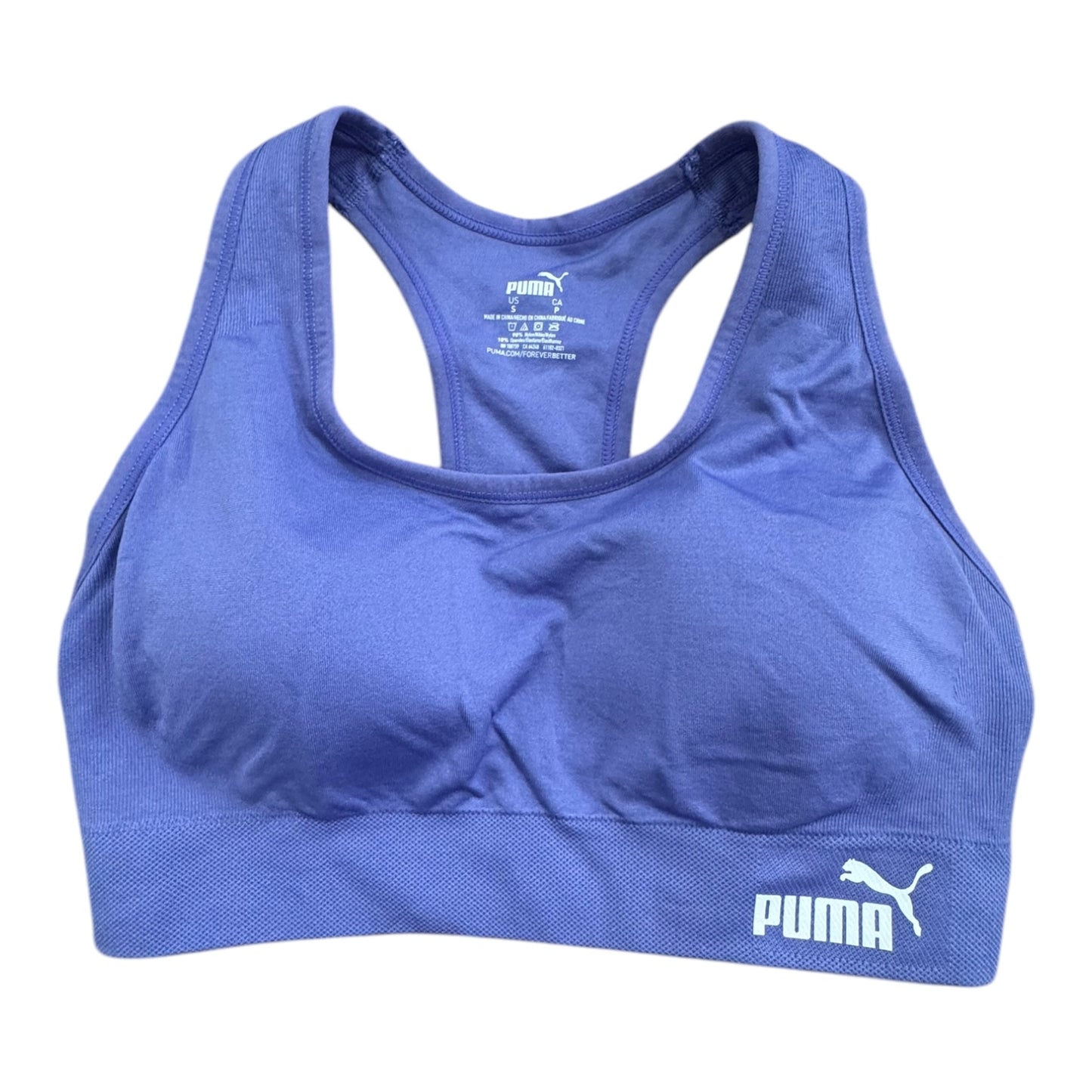 Athletic Bra By Puma In Purple, Size:S