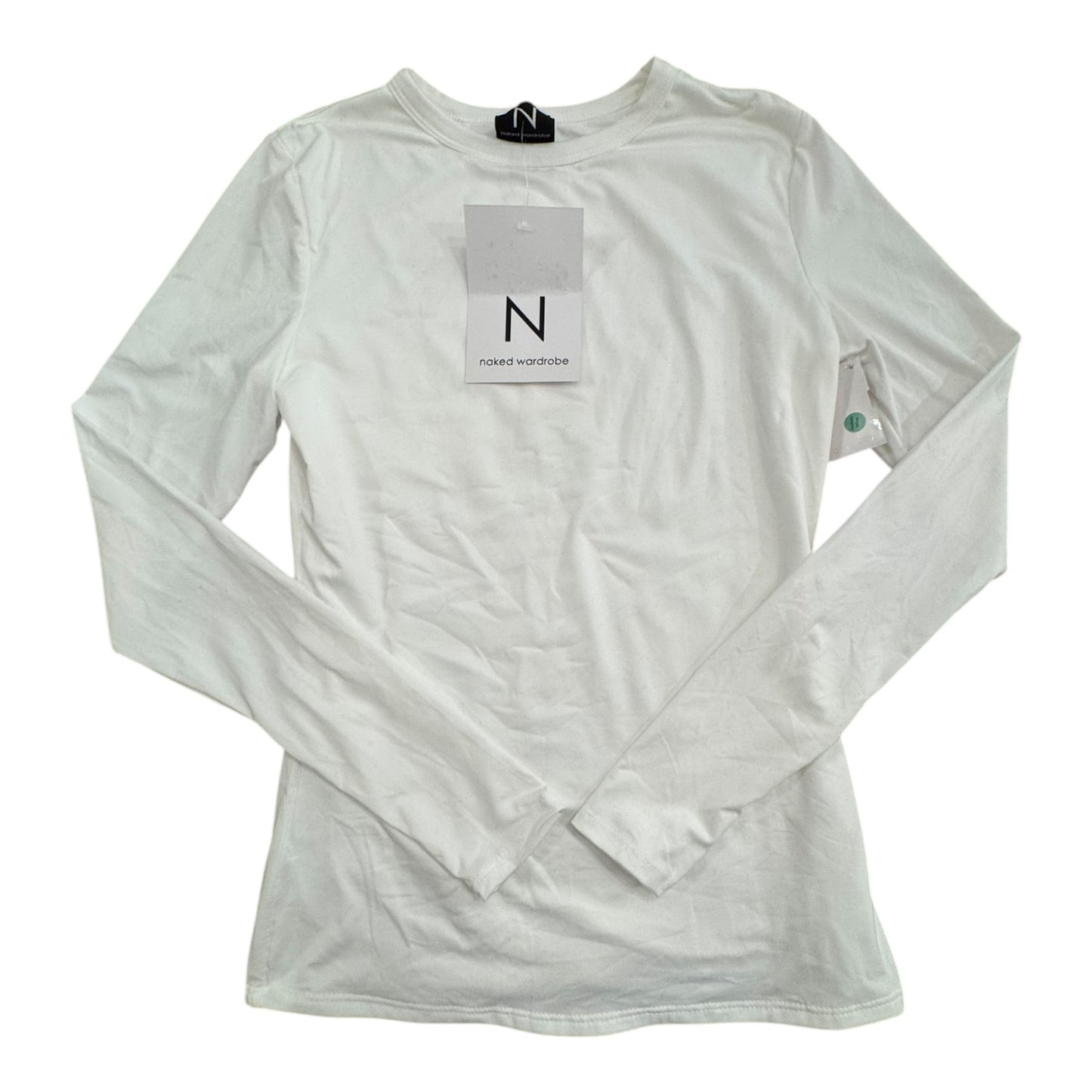 Top Ls Basic By NAKED WARDROBE In White, Size:L