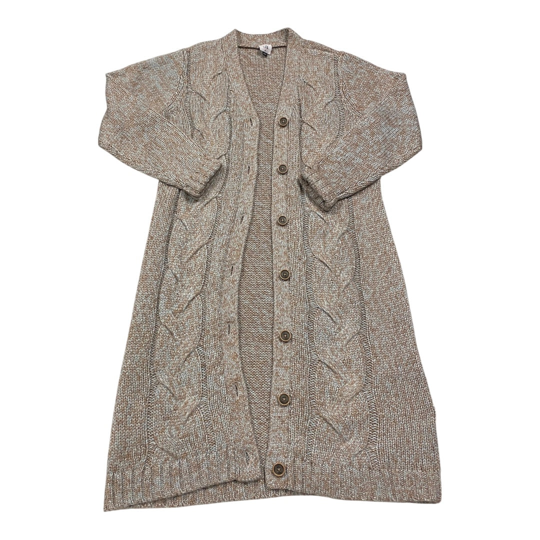 Sweater Cardigan By Cabi In Blue & Brown, Size:M