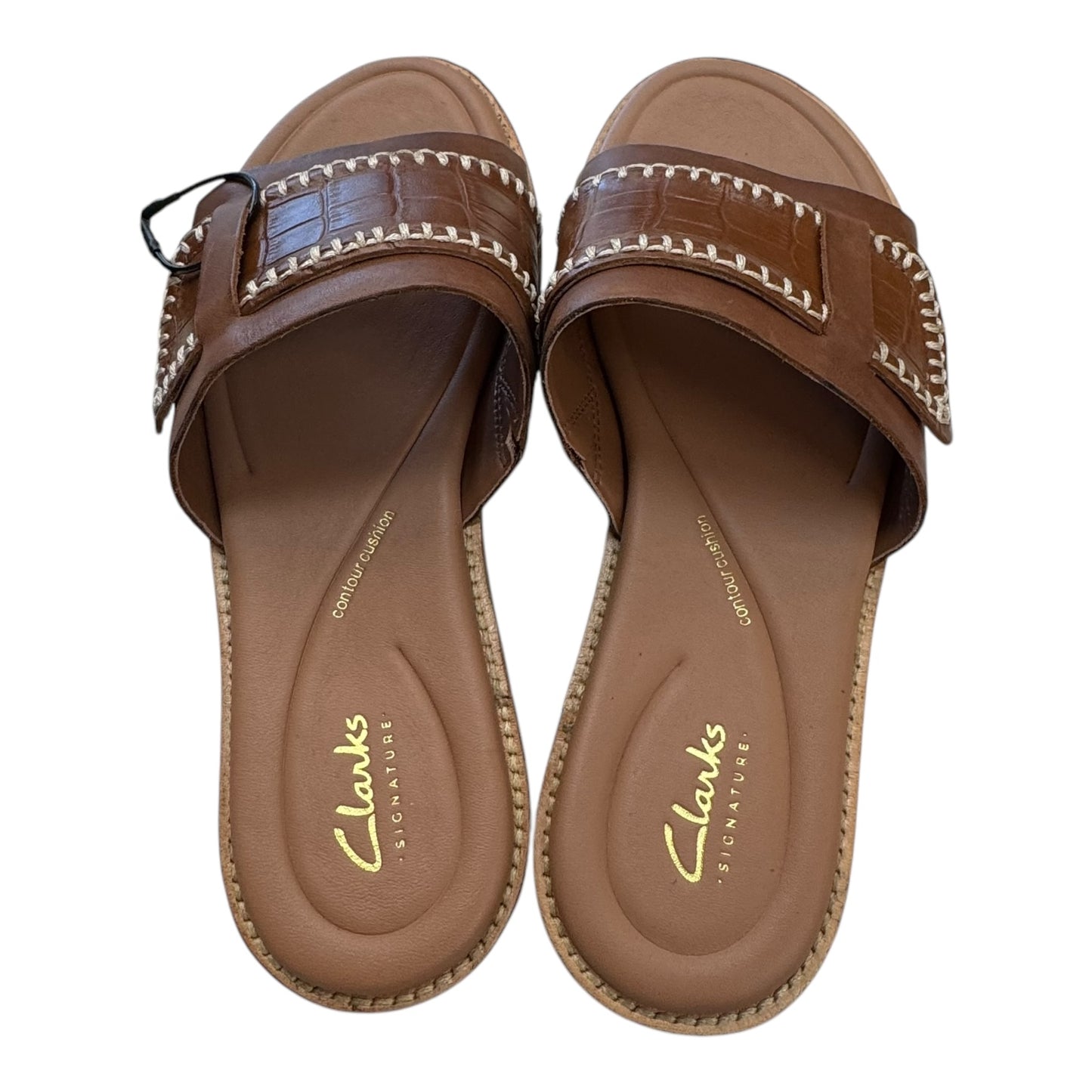 Sandals Flats By Clarks In Brown, Size:8.5