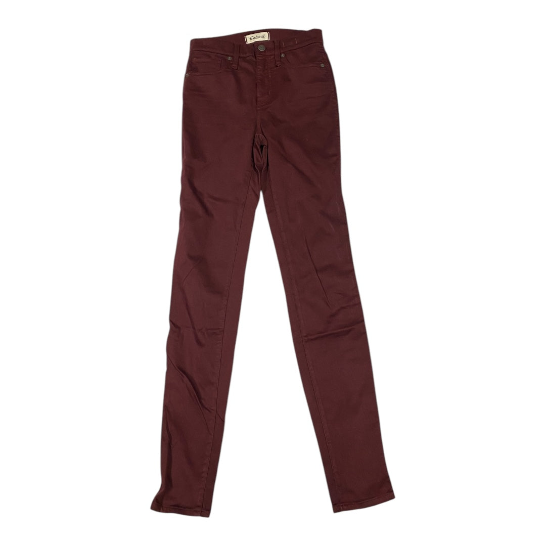 Jeans Skinny By Madewell In Maroon, Size:0