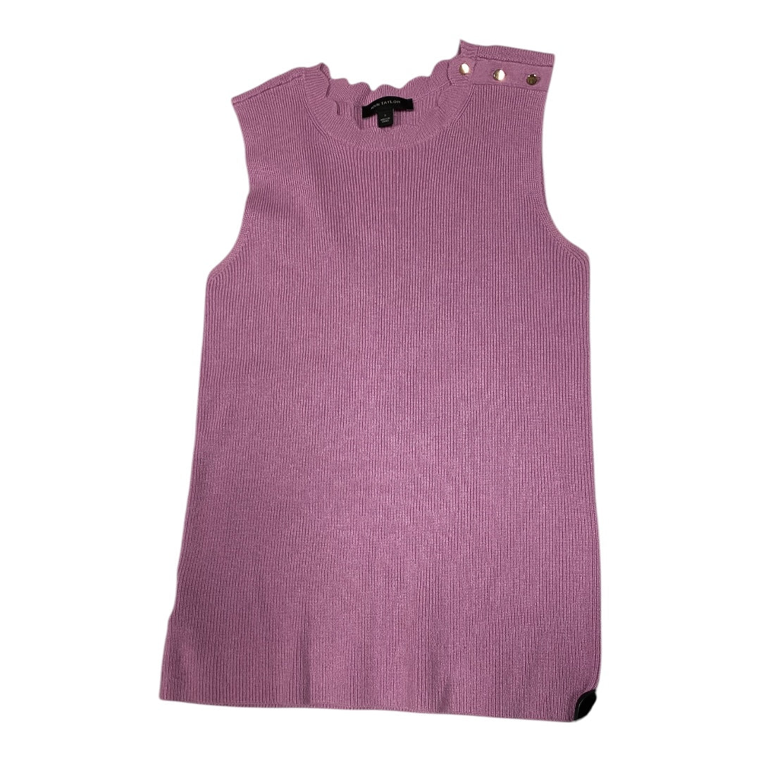 Top Sleeveless By Ann Taylor In Purple, Size:S