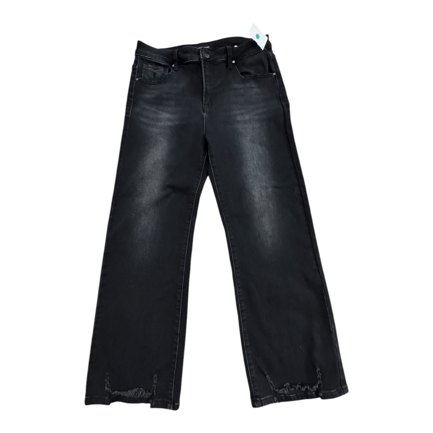 Jeans Straight By Risen In Black, Size:12