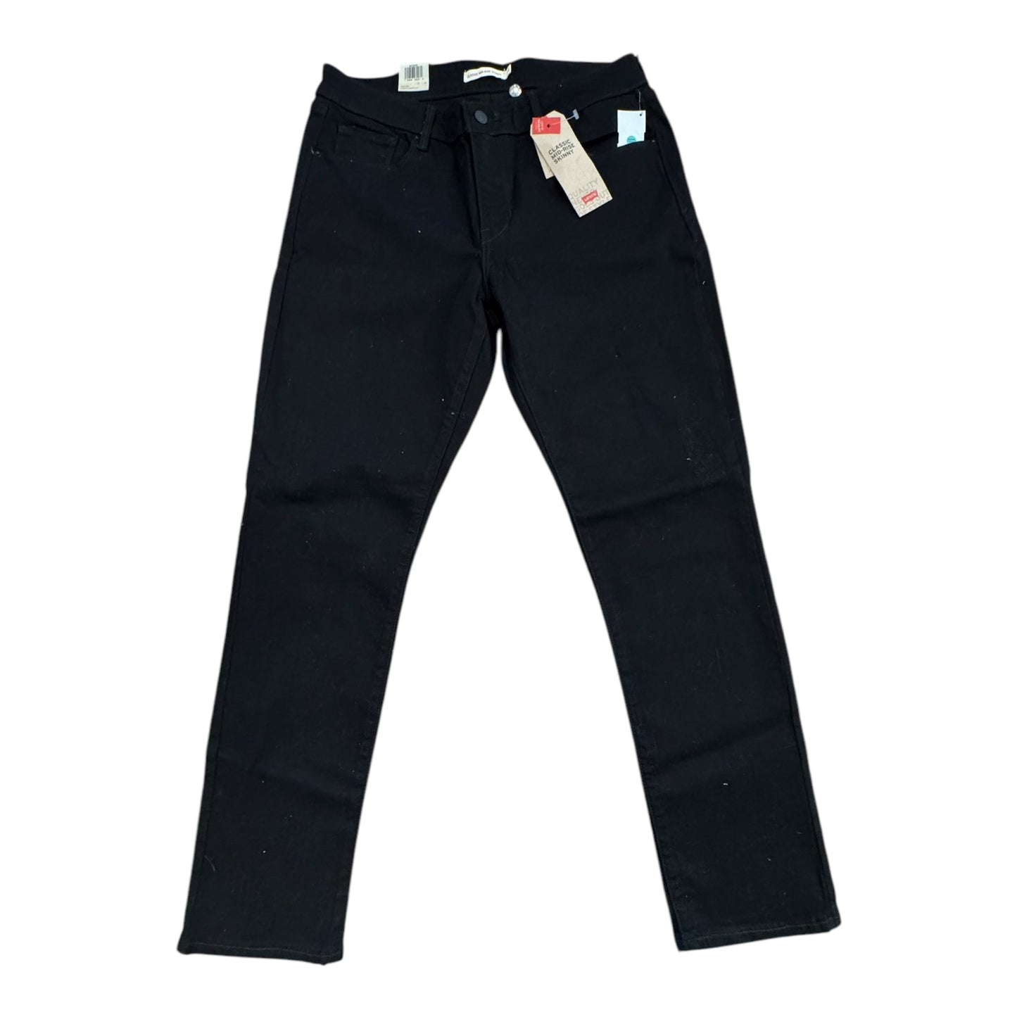 Jeans Straight By Levis In Black, Size:14