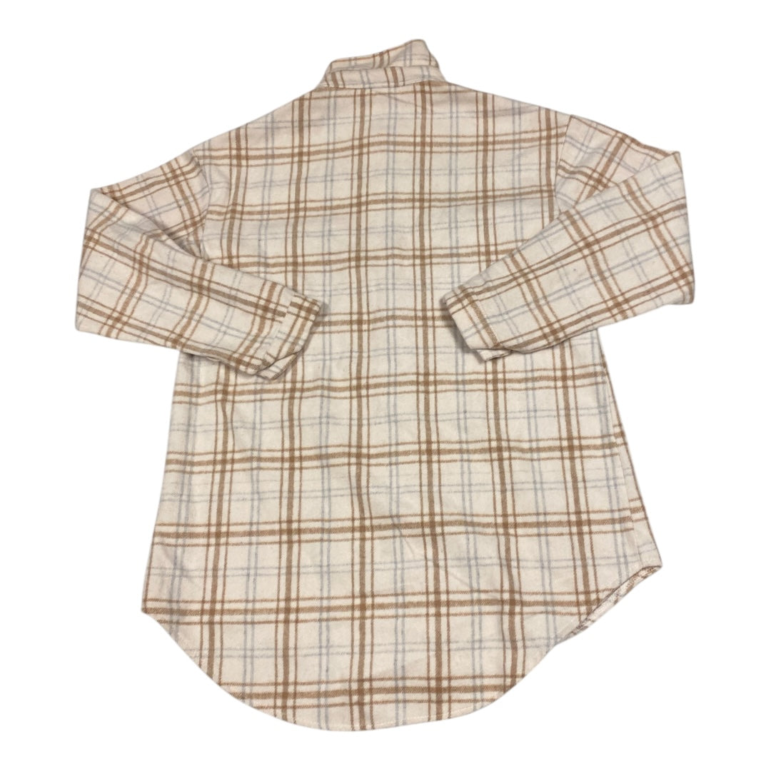 Top Ls By Clothes Mentor In Plaid Pattern, Size:L