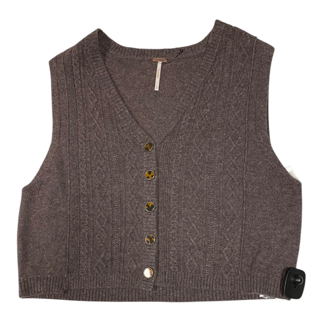 Vest Sweater By Free People In Purple, Size:L