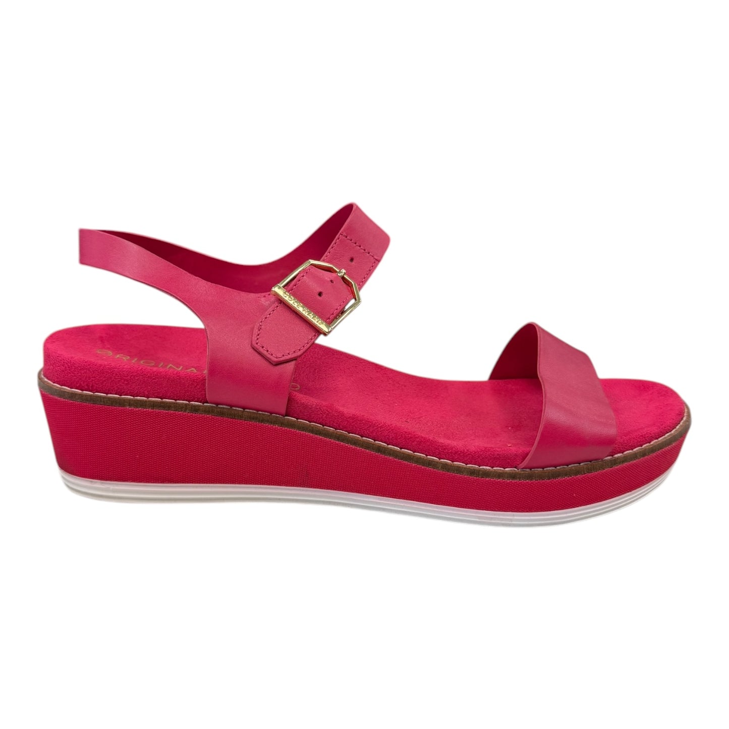 Sandals Heels Wedge By Cole-Haan In Pink, Size:10.5