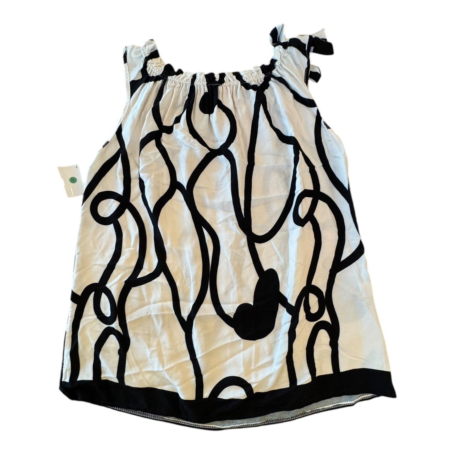 Top Sleeveless By YOLLY In Black & White, Size:Osfm