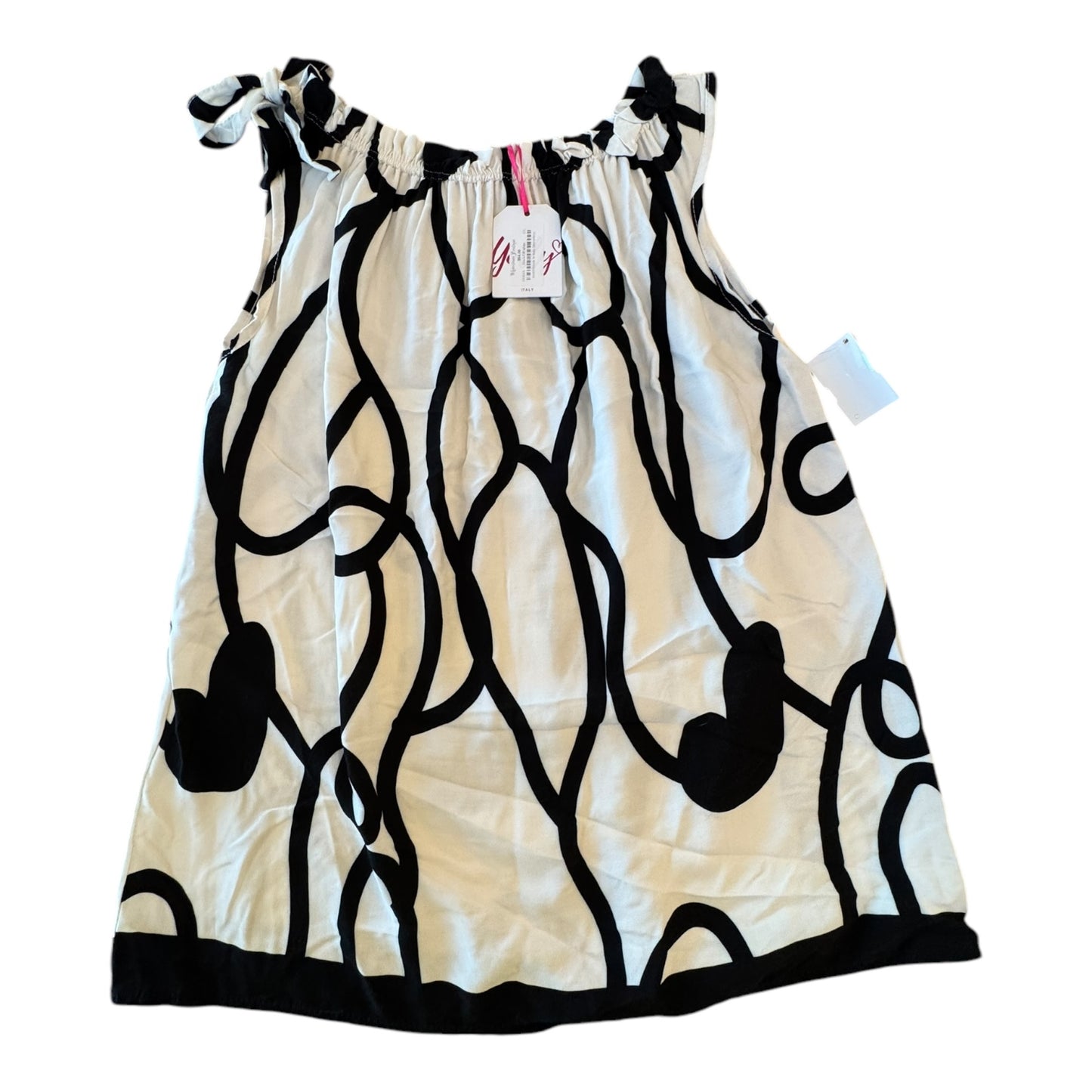 Top Sleeveless By YOLLY In Black & White, Size:Osfm