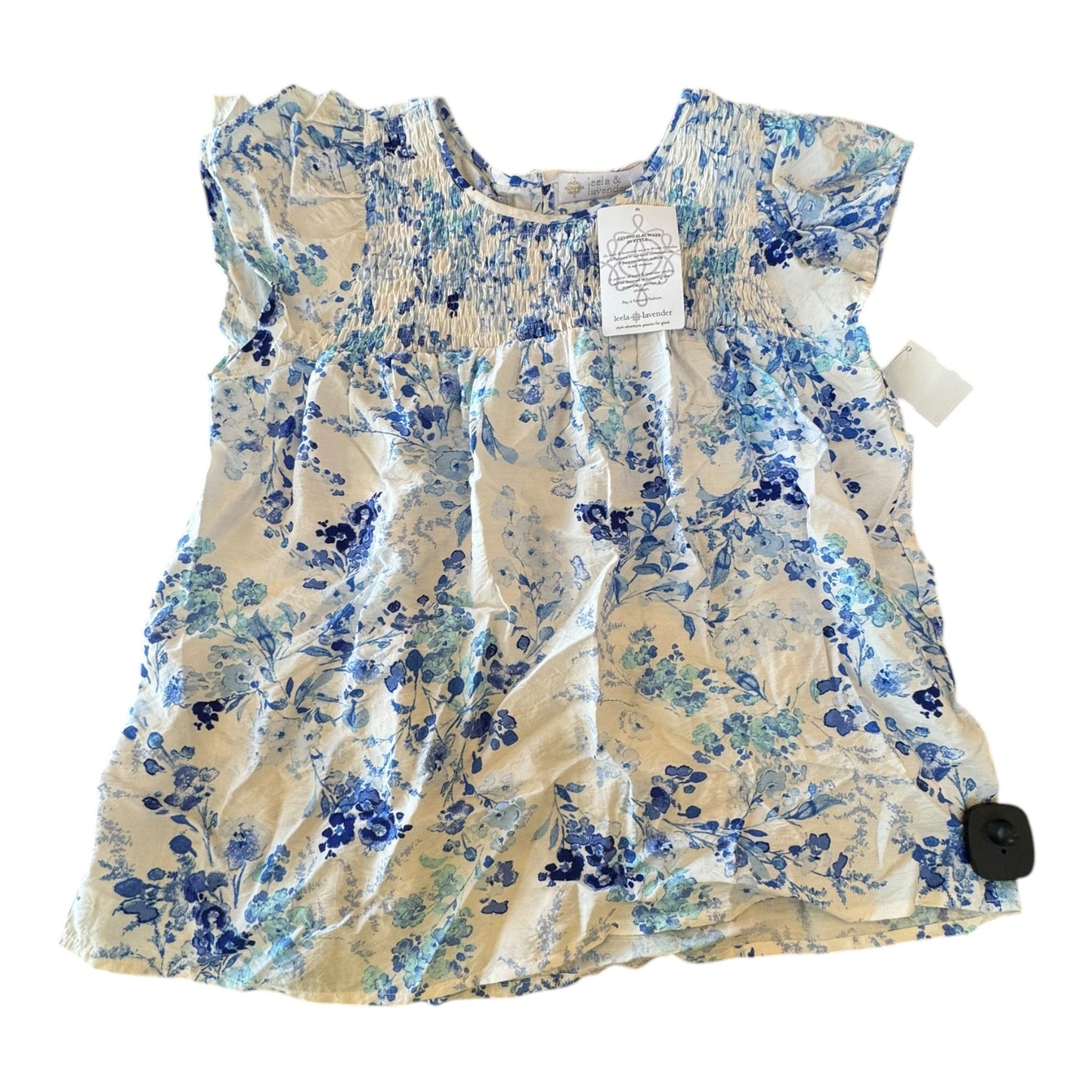 Top Ss By Leela & Lavender In Blue & White, Size:L