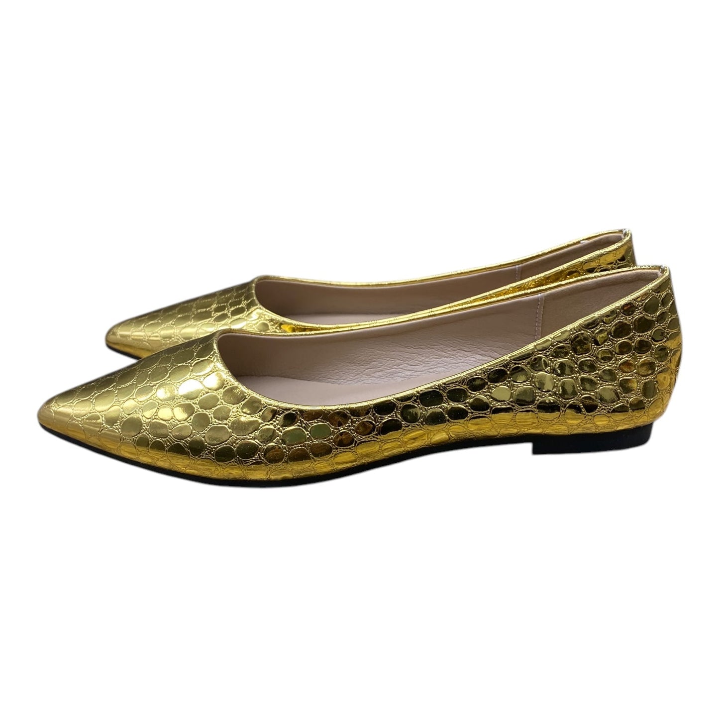 Shoes Heels Block By WEI MING XIN In Gold, Size:7.5