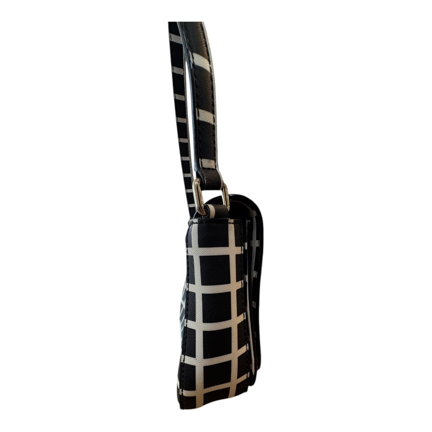 Handbag Designer By Kate Spade In Black & White, Size:Small