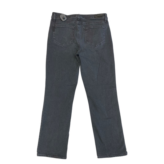 Jeans Straight By Paige In Black Denim, Size:12