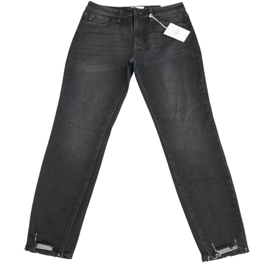 Jeans Skinny By Kancan In Black Denim, Size:12