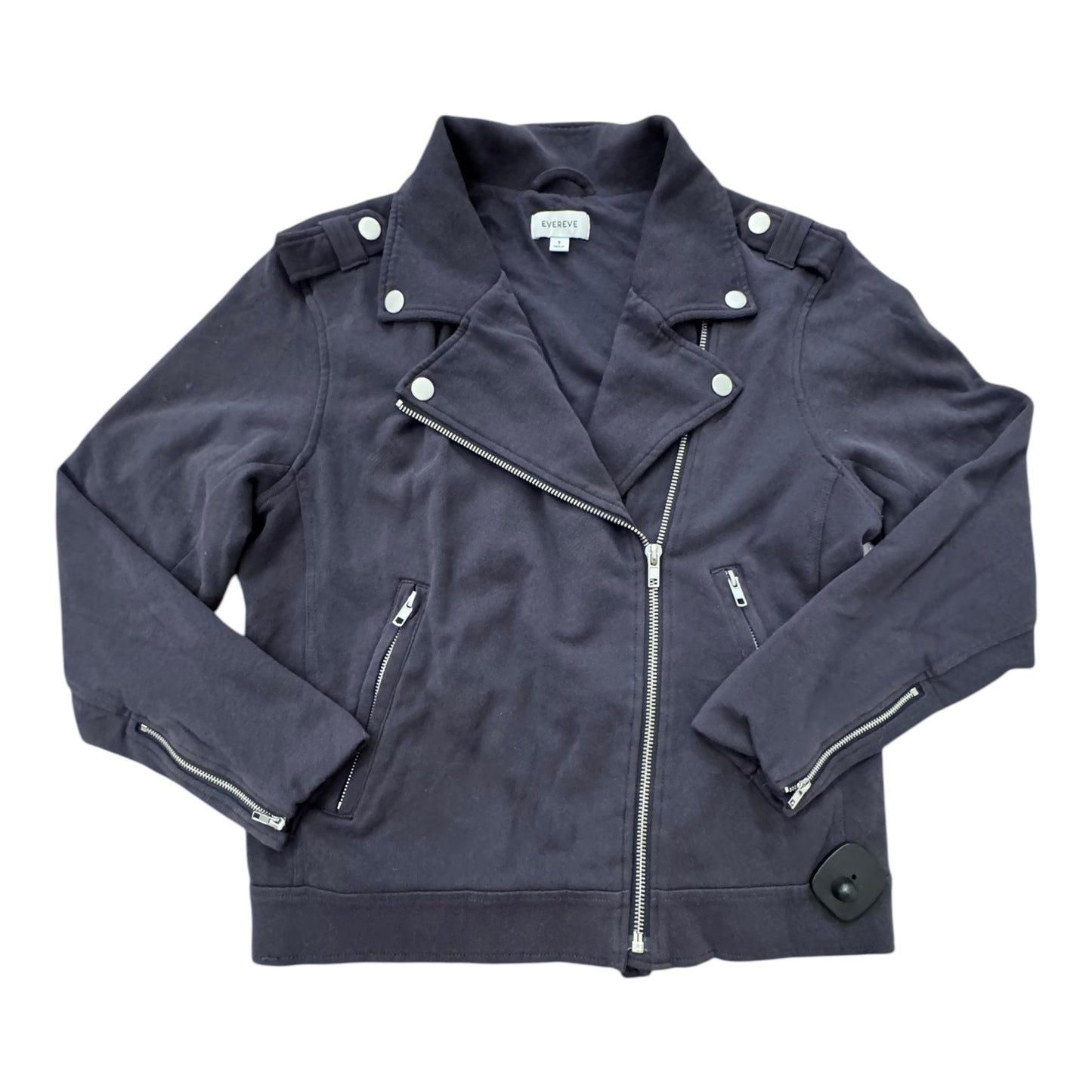 Jacket Moto By Evereve In Blue/Grey, Size:S