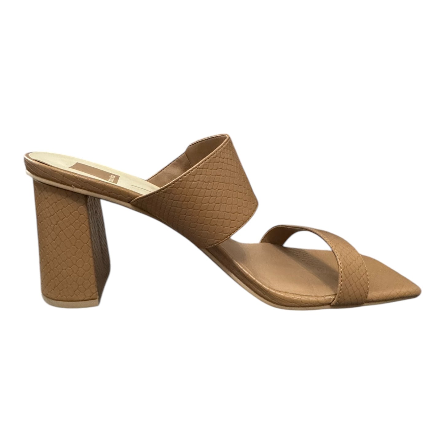 Sandals Heels Block By Dolce Vita In Brown, Size:10