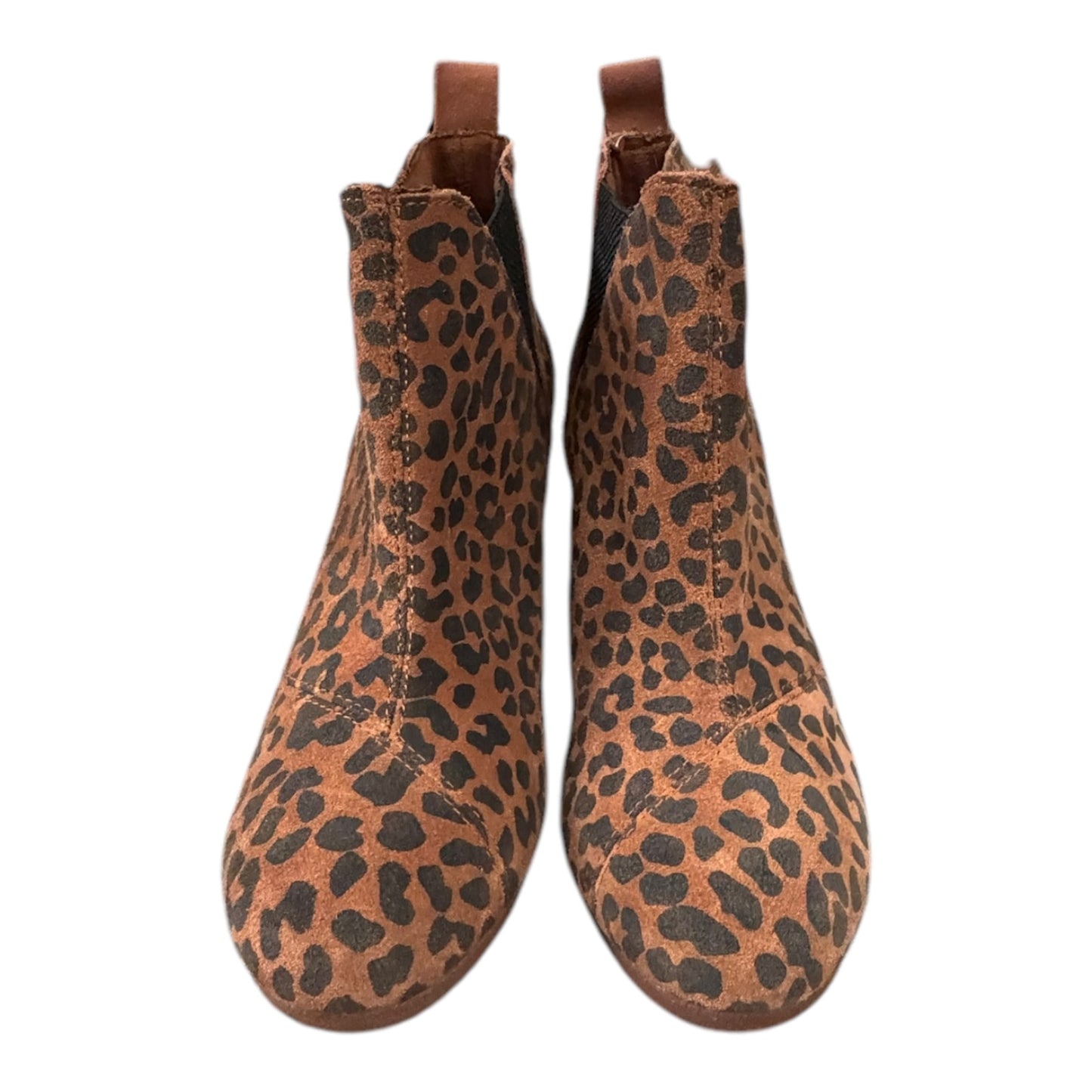 Boots Ankle Heels By Toms In Animal Print, Size:6.5