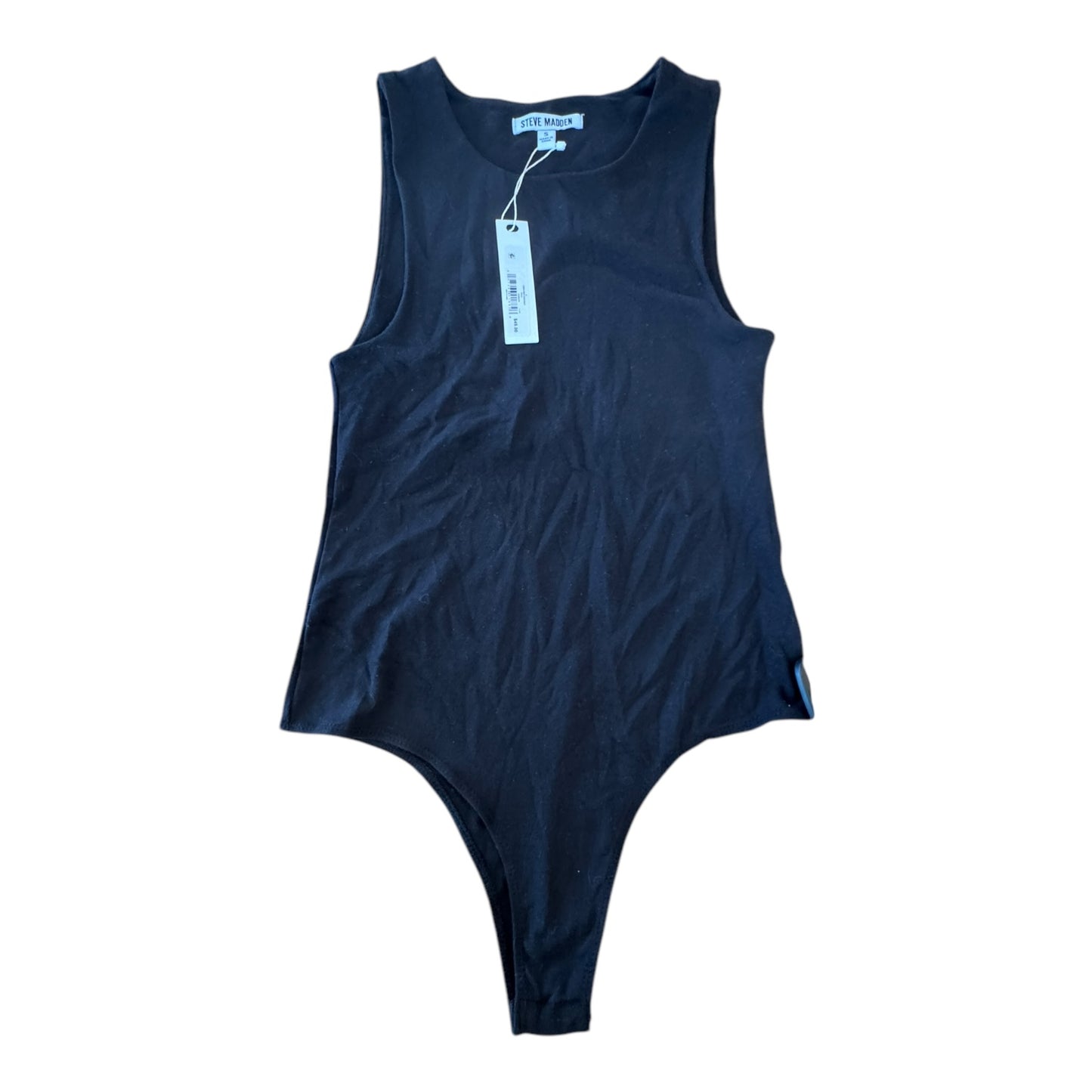 Top Sleeveless Bodysuit By Steve Madden In Black, Size:S