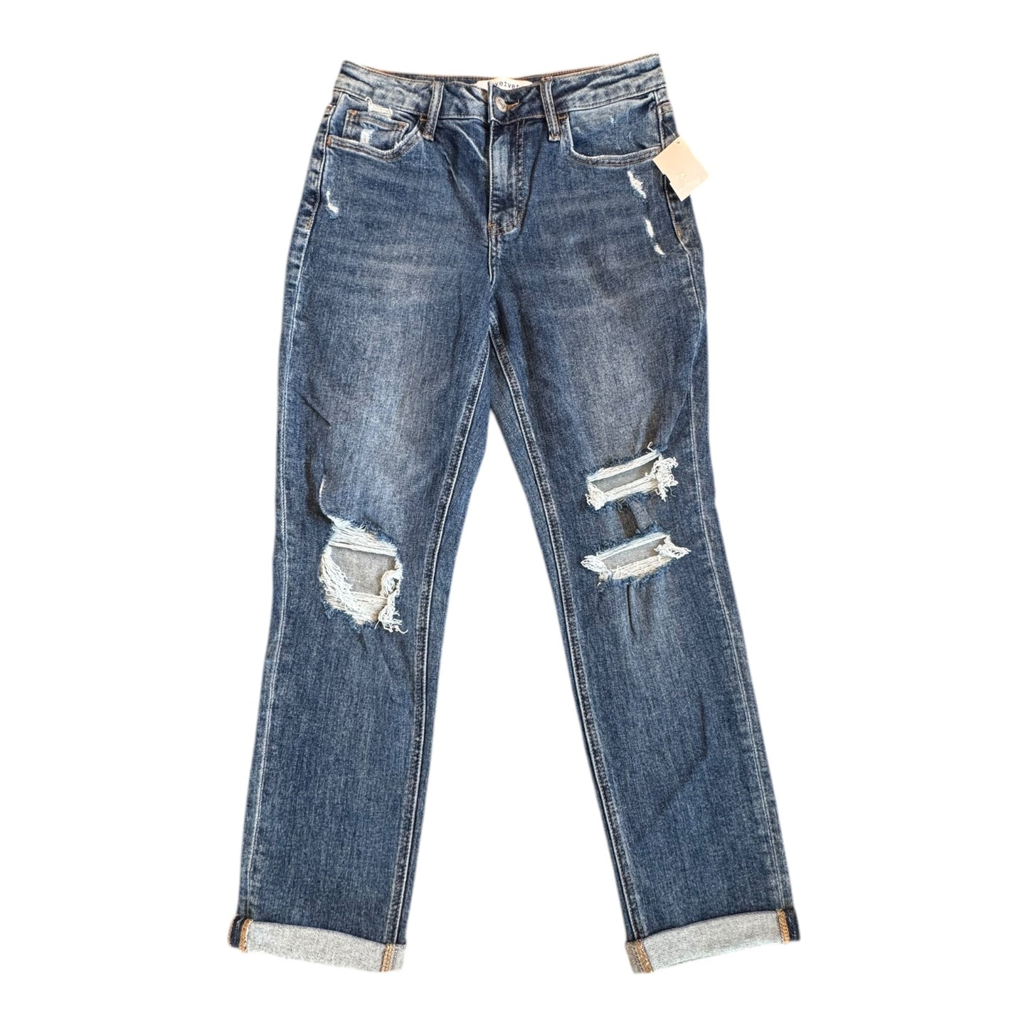 Jeans Straight By LOVERVET In Blue Denim, Size:4