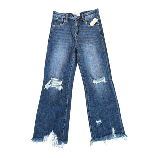 Jeans Straight By Risen In Blue Denim, Size:6