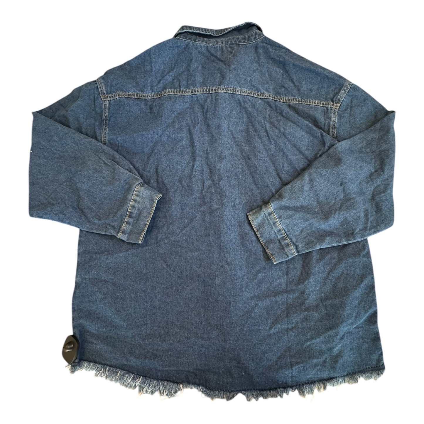 Jacket Denim By DOKOTOO In Blue Denim, Size:Xl