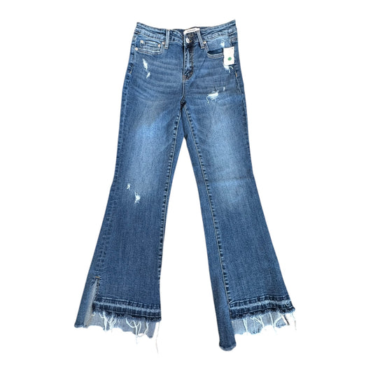 Jeans Flared By Zenana Outfitters In Blue Denim, Size:4